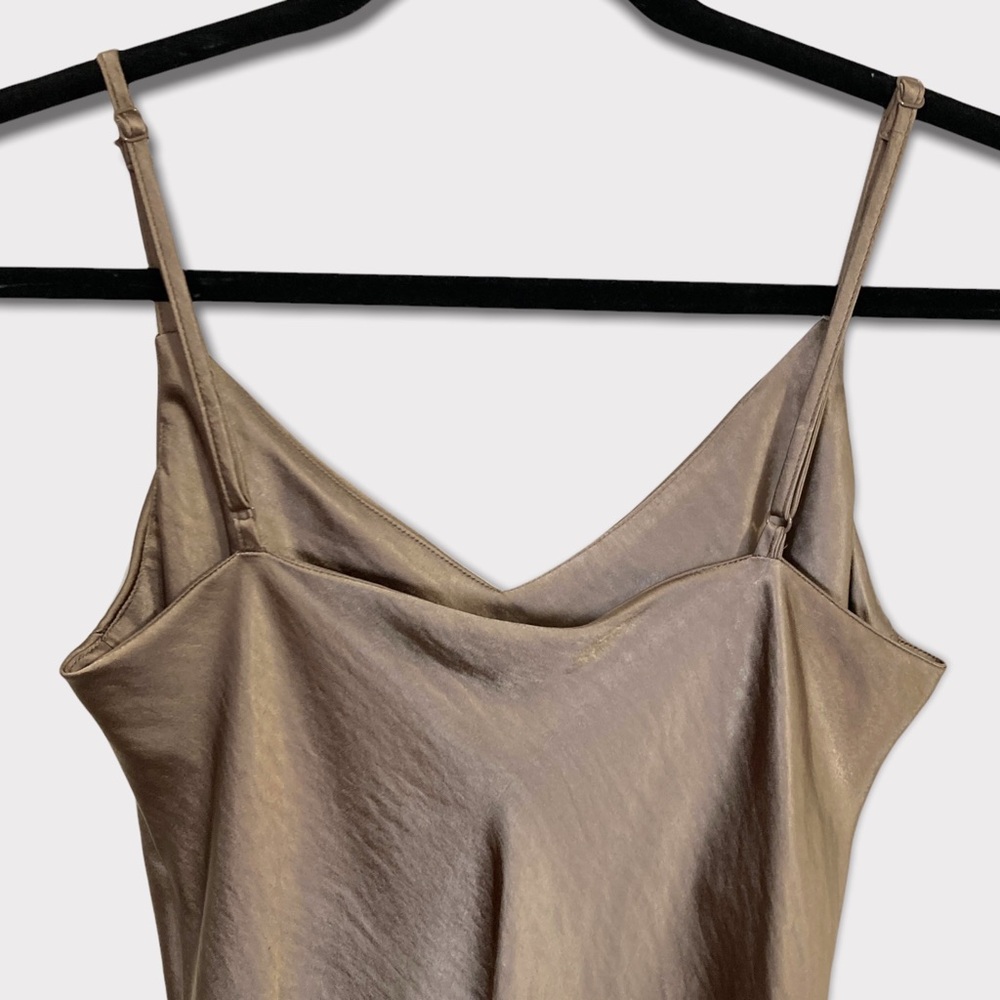 Oak + Fort Midi Slip Dress Taupe Size S - Picture 4 of 12
